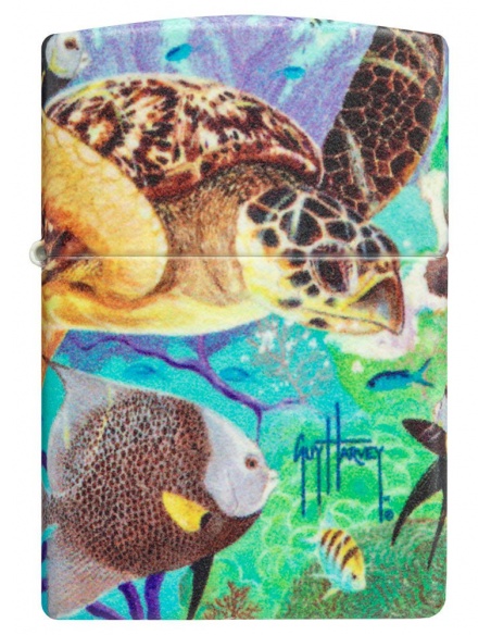 Brichetă Zippo 49819 Guy Harvey Sea Turtle and Fish Glow in the Dark