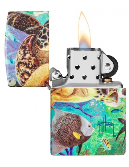 Brichetă Zippo 49819 Guy Harvey Sea Turtle and Fish Glow in the Dark