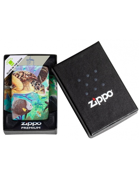 Brichetă Zippo 49819 Guy Harvey Sea Turtle and Fish Glow in the Dark