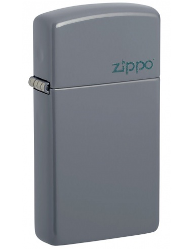 Brichetă Zippo 49527ZL Slim Flat Grey with Zippo Logo