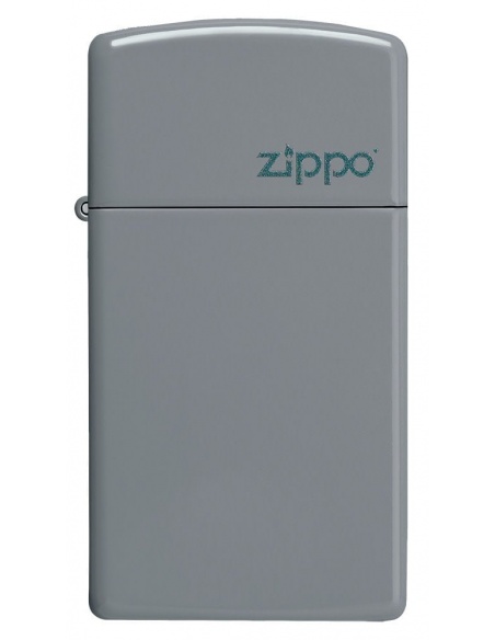 Brichetă Zippo 49527ZL Slim Flat Grey with Zippo Logo