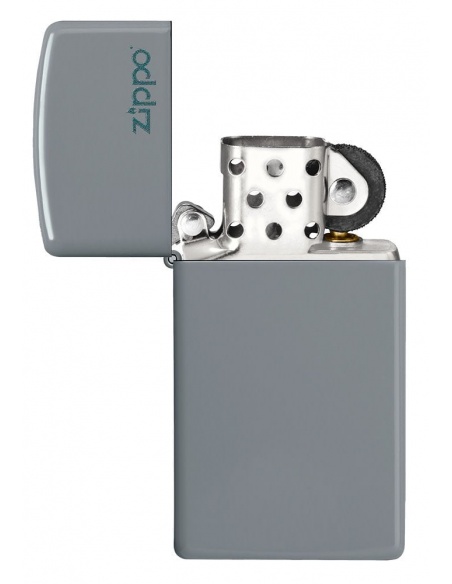 Brichetă Zippo 49527ZL Slim Flat Grey with Zippo Logo