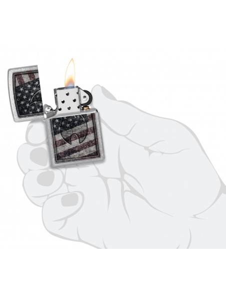 Brichetă Zippo 48180 American Flag and Zippo Flame