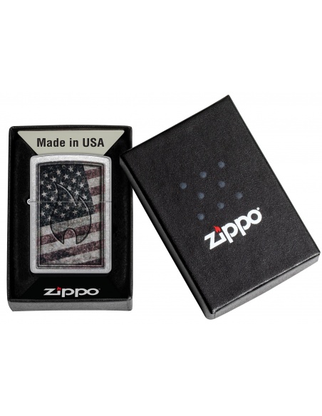 Brichetă Zippo 48180 American Flag and Zippo Flame