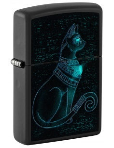 Brichetă Zippo 48582 Mystical Egyptian Cat Black Light