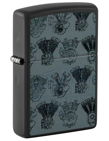 Brichetă Zippo 48600 Harley Davidson Engines Black Light