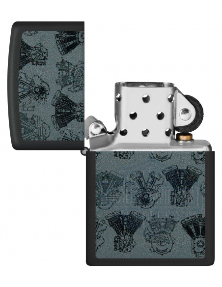 Brichetă Zippo 48600 Harley Davidson Engines Black Light