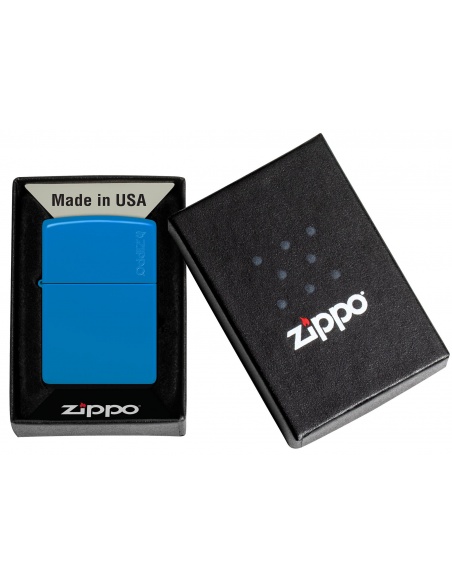 Brichetă Zippo 48628ZL Classic Sky Blue Matte with Zippo Logo