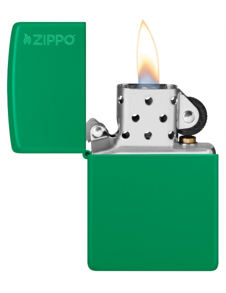 Brichetă Zippo 48629ZL Classic Grass Green Matte with Zippo Logo