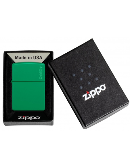 Brichetă Zippo 48629ZL Classic Grass Green Matte with Zippo Logo