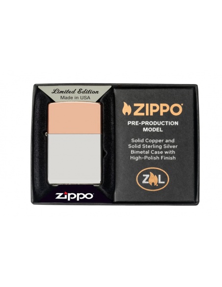 Brichetă Zippo 48695 Bimetal Copper Lid and Sterling Silver Bottom