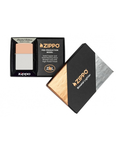 Brichetă Zippo 48695 Bimetal Copper Lid and Sterling Silver Bottom