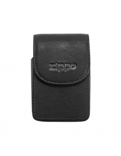 Tabacheră Zippo neagră din piele naturală 2005405