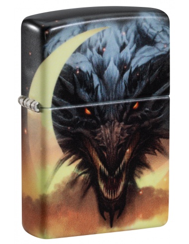 Brichetă Zippo 48934 Fierce Dragon and Moon - Glow-in-the-Dark